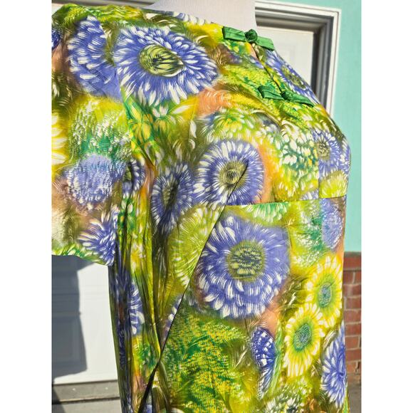 1960's Alice Polynesian Fashions Dress Tiki Hawaiian - Picture 3 of 10